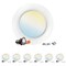 Luxrite 4 Inch LED Disk Light 5CCT 2700K-5000K 10W 600LM Dimmable J-Box or 4 Can Install ETL, 6PK LR23861-6PK - alternate 1